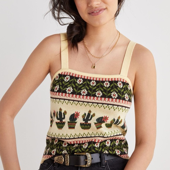 Pilcro Cactus Cropped Tank - Picture 1 of 7